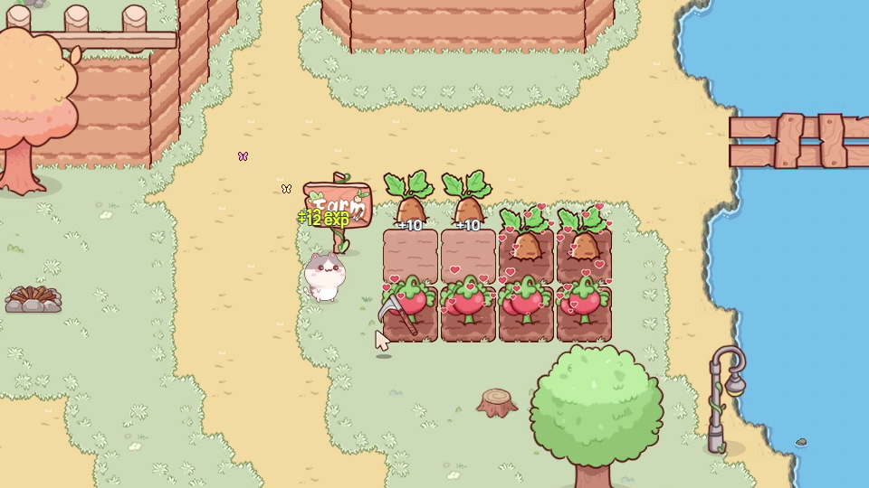 Start by planting crops